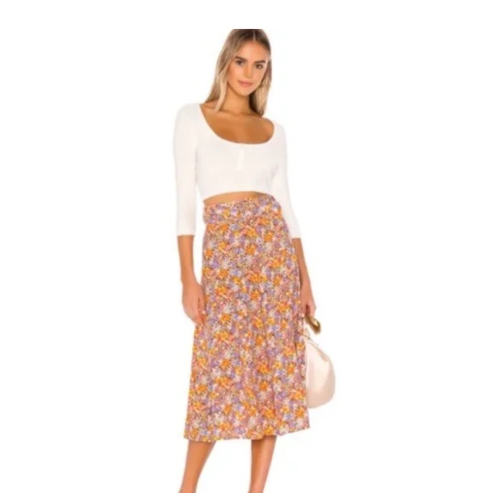 Faithfull the Brand Luda midi skirt men’s floral